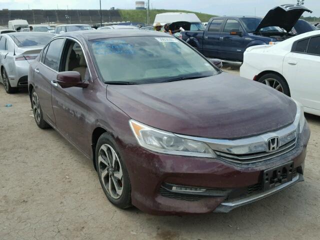 1HGCR3F00HA009879 - 2017 HONDA ACCORD EXL BURGUNDY photo 1