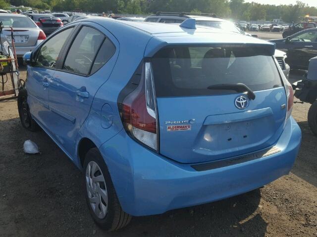 JTDKDTB37F1104588 - 2015 TOYOTA PRIUS C BLUE photo 3