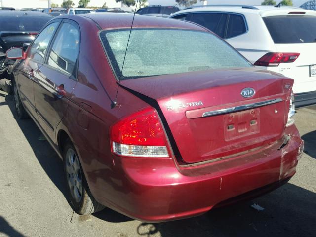 KNAFE122075427253 - 2007 KIA SPECTRA EX RED photo 3