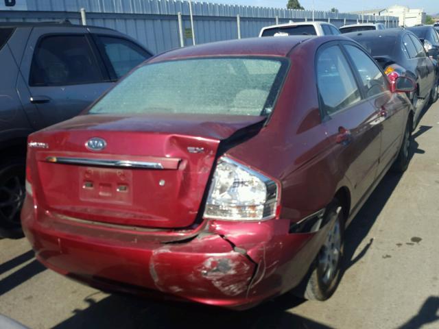 KNAFE122075427253 - 2007 KIA SPECTRA EX RED photo 4