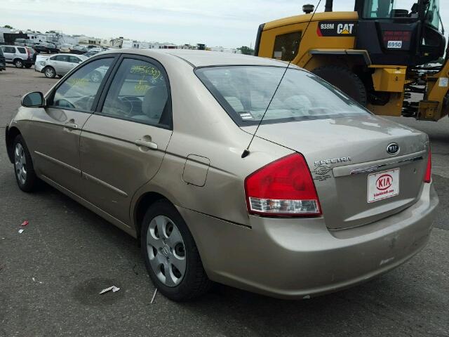 KNAFE222795618581 - 2009 KIA SPECTRA EX TAN photo 3