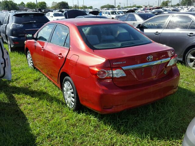 5YFBU4EE1DP084964 - 2013 TOYOTA COROLLA BA RED photo 3