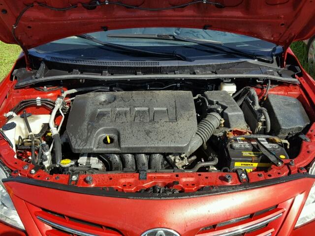 5YFBU4EE1DP084964 - 2013 TOYOTA COROLLA BA RED photo 7