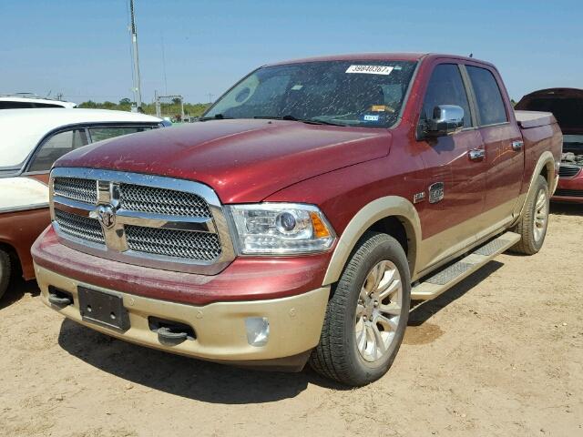 1C6RR6PT5ES358469 - 2014 RAM 1500 LONGH BURGUNDY photo 2