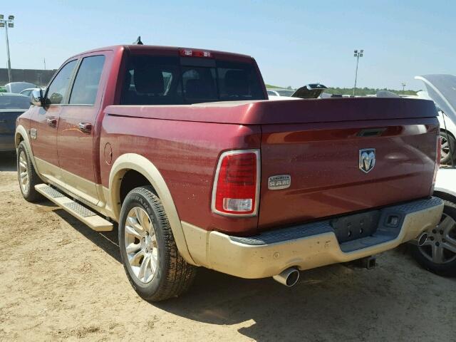 1C6RR6PT5ES358469 - 2014 RAM 1500 LONGH BURGUNDY photo 3