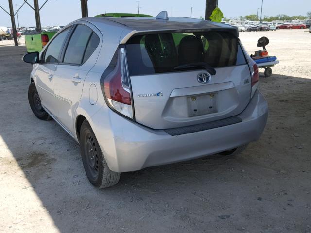 JTDKDTB34F1093730 - 2015 TOYOTA PRIUS C SILVER photo 3