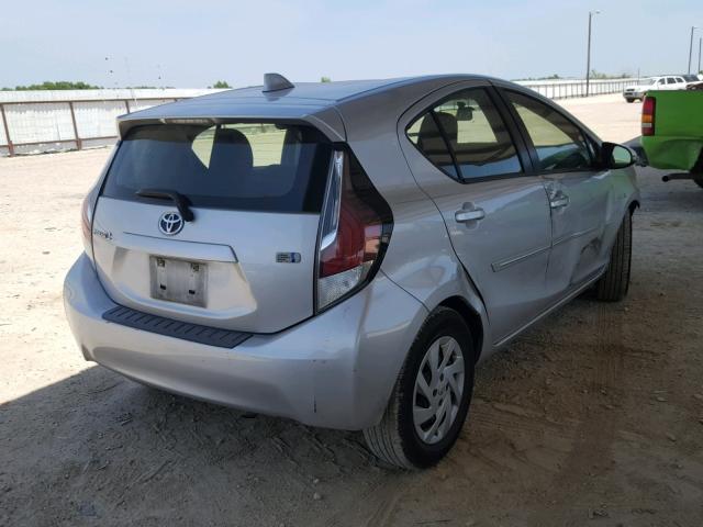 JTDKDTB34F1093730 - 2015 TOYOTA PRIUS C SILVER photo 4