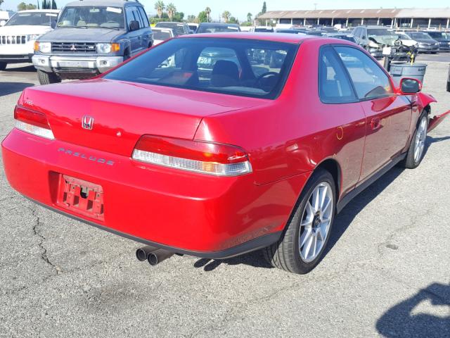 JHMBB6245XC006874 - 1999 HONDA PRELUDE RED photo 4