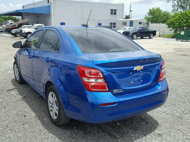 1G1JB5SH4H4140645 - 2017 CHEVROLET SONIC LS 蓝色 照片 3