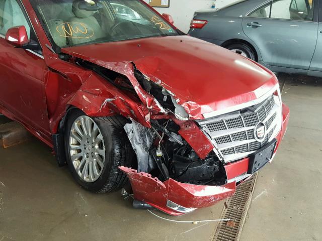 1G6DM5EV7A0130918 - 2010 CADILLAC CTS PERFOR Czerwony zdjęcie 9