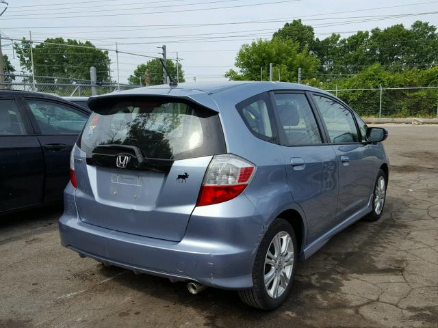 JHMGE8H57BC004304 - 2011 HONDA FIT SPORT BLUE photo 4