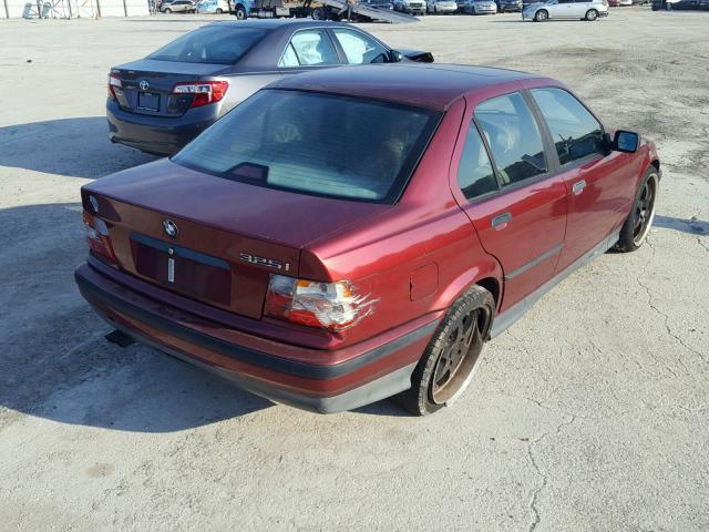 WBACB4317PFL09228 - 1993 BMW 325 I AUTO BURGUNDY photo 4