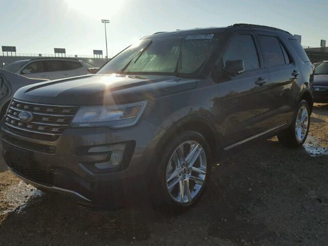 1FM5K7D80GGB61910 - 2016 FORD EXPLORER X CHARCOAL photo 2