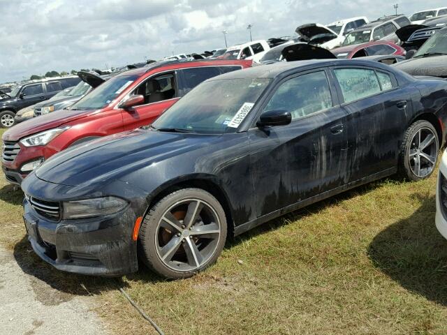 2C3CDXBG3FH863520 - 2015 DODGE CHARGER BLACK photo 2