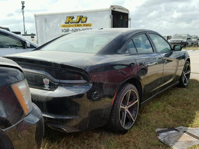 2C3CDXBG3FH863520 - 2015 DODGE CHARGER BLACK photo 4