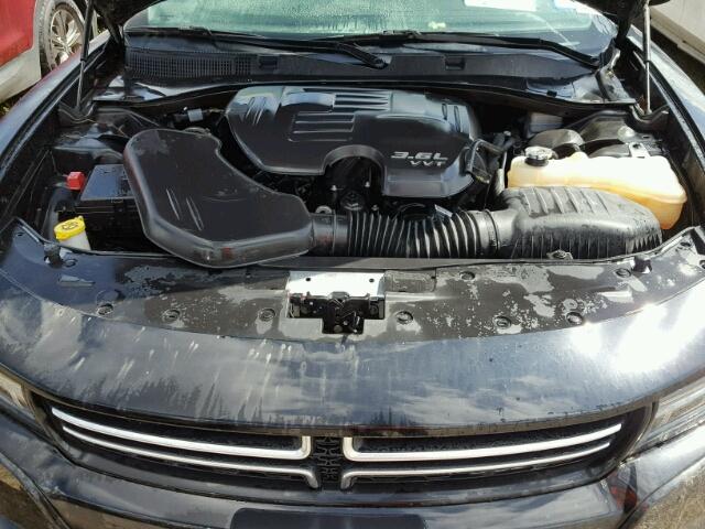 2C3CDXBG3FH863520 - 2015 DODGE CHARGER BLACK photo 7