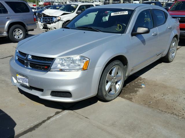 1C3CDZABXCN322937 - 2012 DODGE AVENGER SE SILVER photo 2