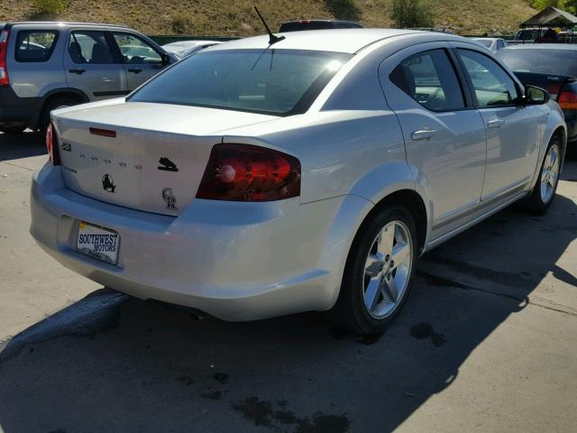 1C3CDZABXCN322937 - 2012 DODGE AVENGER SE SILVER photo 4