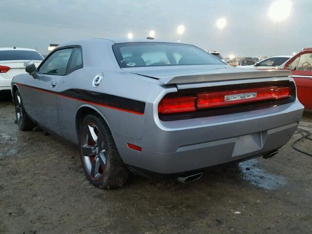 2C3CDYBT9EH137064 - 2014 DODGE CHALLENGER GRAY photo 3