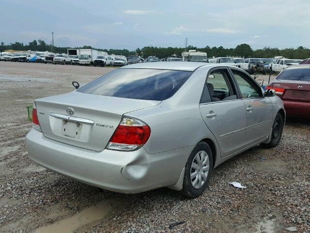4T1BE32K25U578543 - 2005 TOYOTA CAMRY LE SILVER photo 4