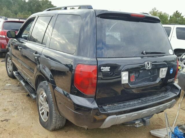 5FNYF18585B010212 - 2005 HONDA PILOT BLACK photo 3