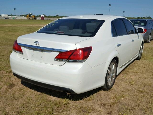 4T1BK3DB1BU384846 - 2011 TOYOTA AVALON BAS WHITE photo 4