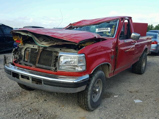 2FTHF25C7PCB21658 - 1993 FORD F250 RED photo 2