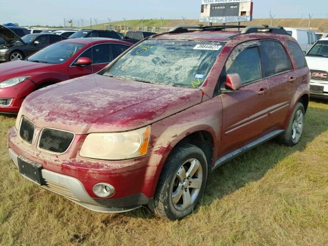 2CKDL63F466205454 - 2006 PONTIAC TORRENT RED photo 2