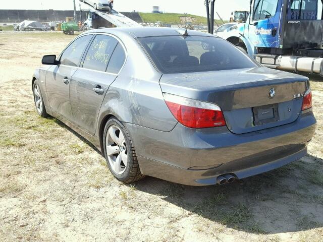 WBANE73537CM56541 - 2007 BMW 530 GRAY photo 3