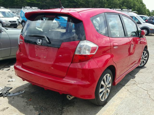 JHMGE8H66DC013684 - 2013 HONDA FIT SPORT RED photo 4