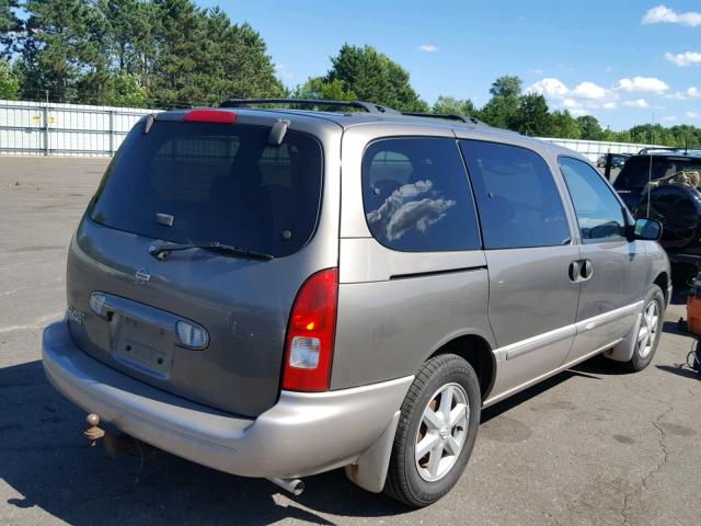 4N2ZN17TX2D813224 - 2002 NISSAN QUEST GLE GRAY photo 4