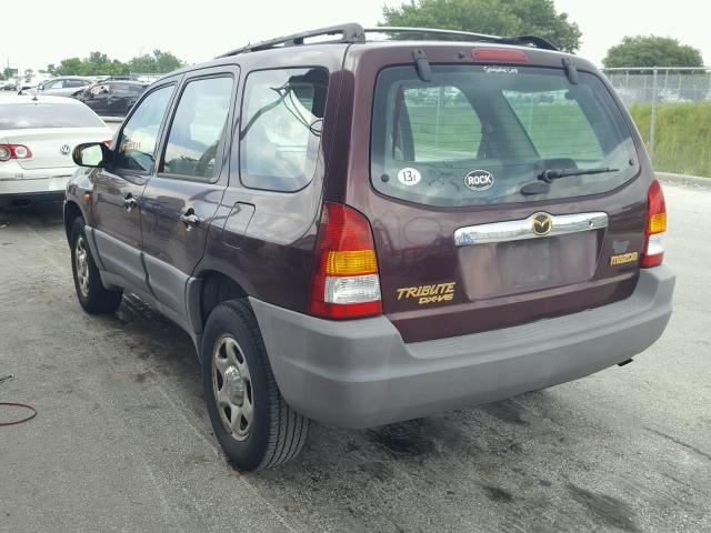 4F2YU07141KM16161 - 2001 MAZDA TRIBUTE DX 栗色 照片 3