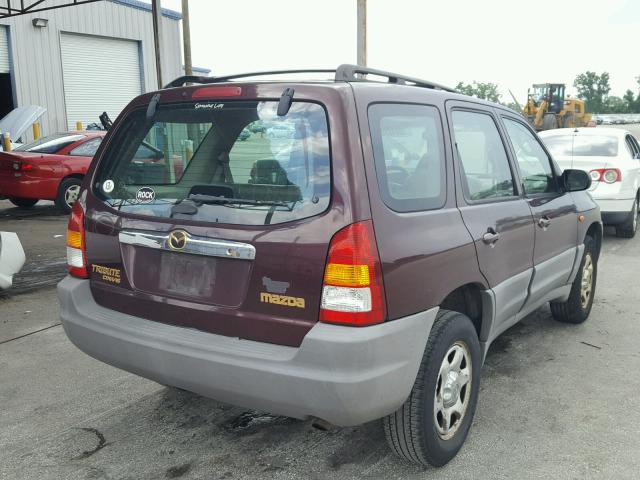 4F2YU07141KM16161 - 2001 MAZDA TRIBUTE DX 栗色 照片 4