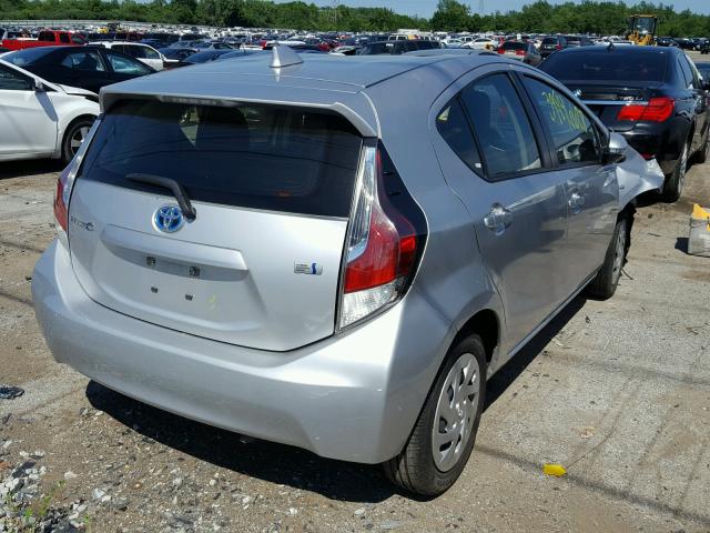 JTDKDTB31G1127169 - 2016 TOYOTA PRIUS C SILVER photo 4