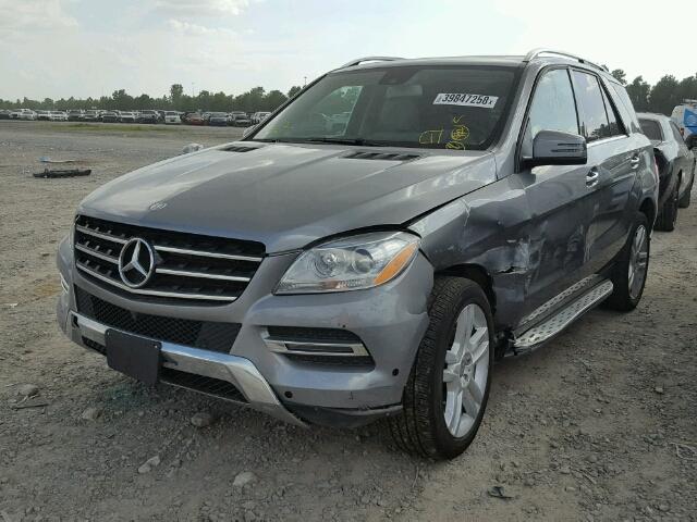 4JGDA5JB0FA616033 - 2015 MERCEDES-BENZ ML 350 GRAY photo 2