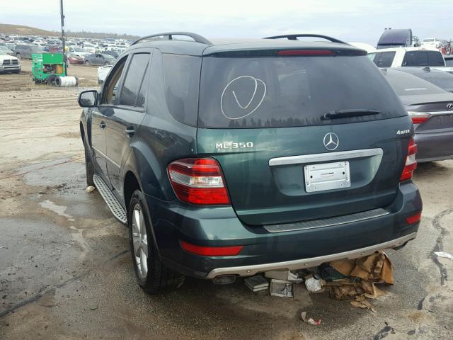 4JGBB86E89A478206 - 2009 MERCEDES-BENZ ML GREEN photo 3