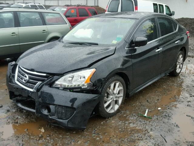 3N1AB7AP6DL749321 - 2013 NISSAN SENTRA BLACK photo 2