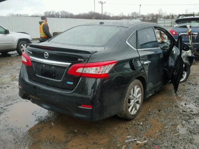 3N1AB7AP6DL749321 - 2013 NISSAN SENTRA BLACK photo 4