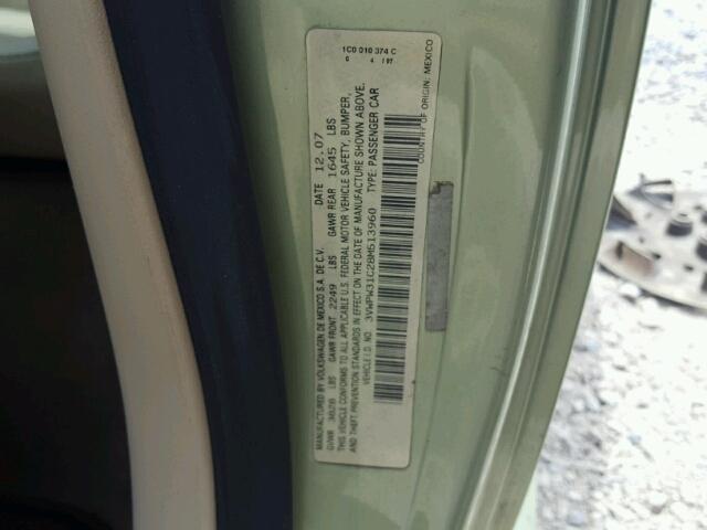 3VWPW31C28M513960 - 2008 VOLKSWAGEN NEW BEETLE Yaşıl foto 10