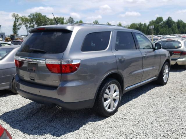 1C4RDJDG3CC291881 - 2012 DODGE DURANGO CR GRAY photo 4