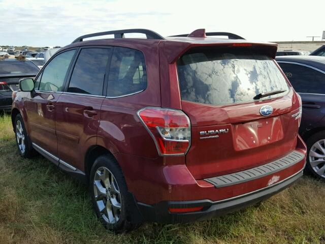 JF2SJAVC8GH444688 - 2016 SUBARU FORESTER 2 BURGUNDY photo 3