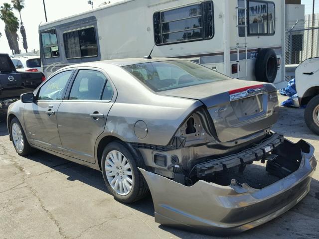 3FADP0L34AR152633 - 2010 FORD FUSION HYB GRAY photo 3