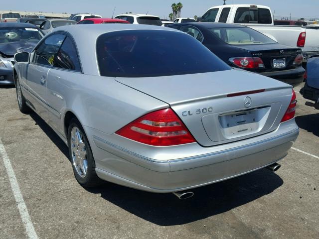 WDBPJ75J4YA002036 - 2000 MERCEDES-BENZ CL 500 SILVER photo 3