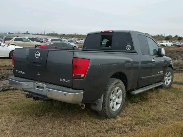 1N6BA06A65N521897 - 2005 NISSAN TITAN GRAY photo 4