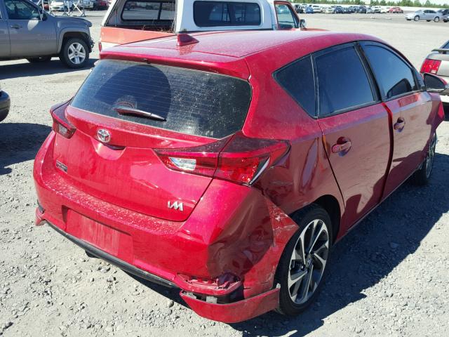 JTNKARJE0JJ564470 - 2018 TOYOTA COROLLA IM RED photo 4