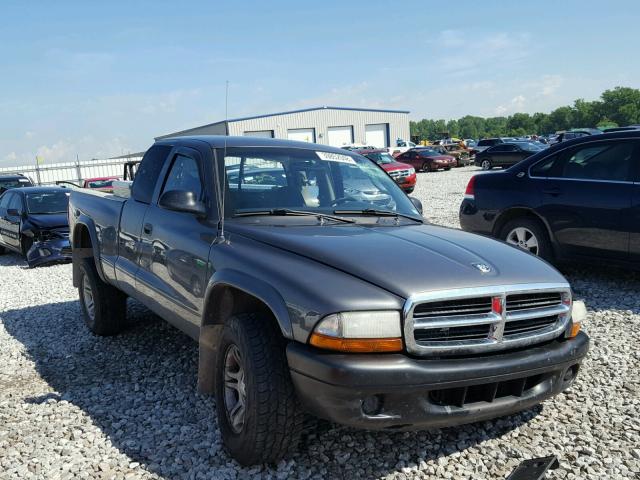 1D7HG12K54S677385 - 2004 DODGE DAKOTA SXT SILVER photo 1