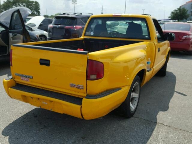 1GTCS14X638221435 - 2003 GMC SONOMA YELLOW photo 4