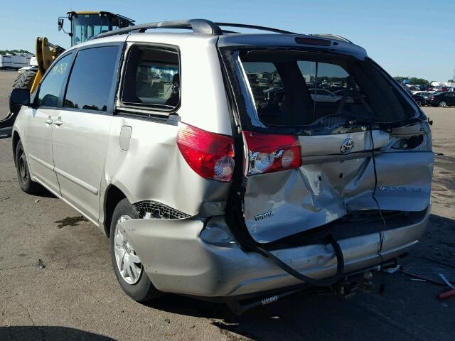 5TDZK23C58S140069 - 2008 TOYOTA SIENNA CE/ SILVER photo 3