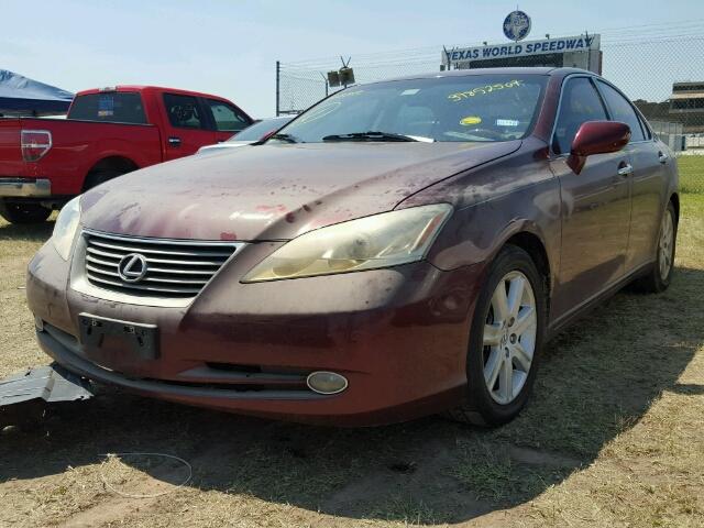 JTHBJ46G782160862 - 2008 LEXUS ES RED photo 2