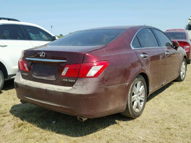 JTHBJ46G782160862 - 2008 LEXUS ES RED photo 4